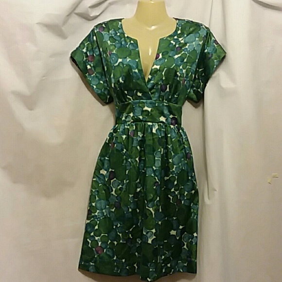 Collective Concepts | Dresses | Collective Concept Green Print Silky Dress  Womens Small | Poshmark